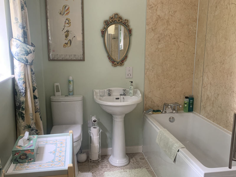 A bathroom within the Air B&B