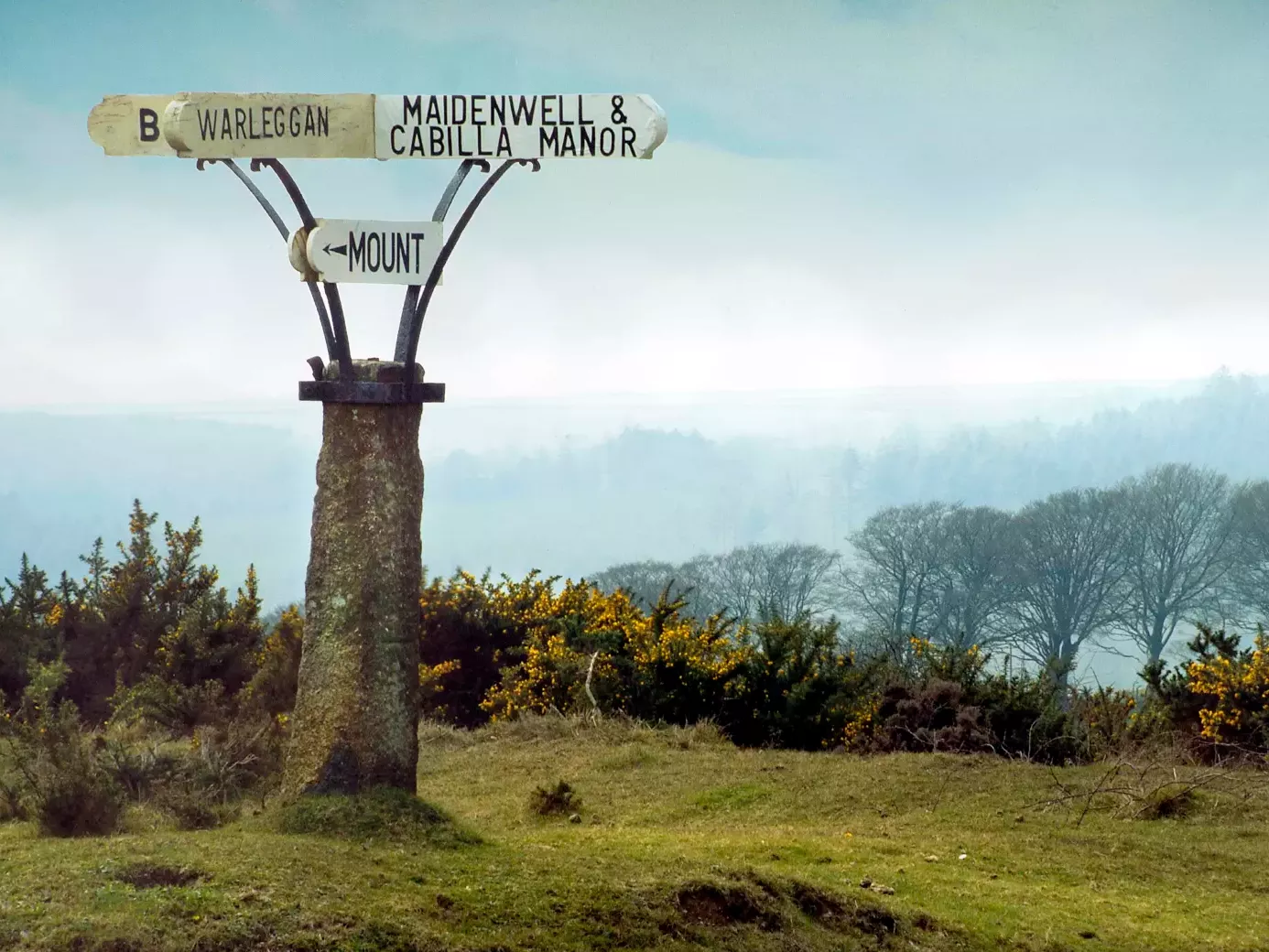 Sign post on Bodmin Moor, Cornwall